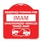 Signmission Reserved Parking for Imam Unauthorized Vehicles Towed Away With Tow Away Graphic, RW-1818-23096 A-DES-RW-1818-23096 - alternate 1